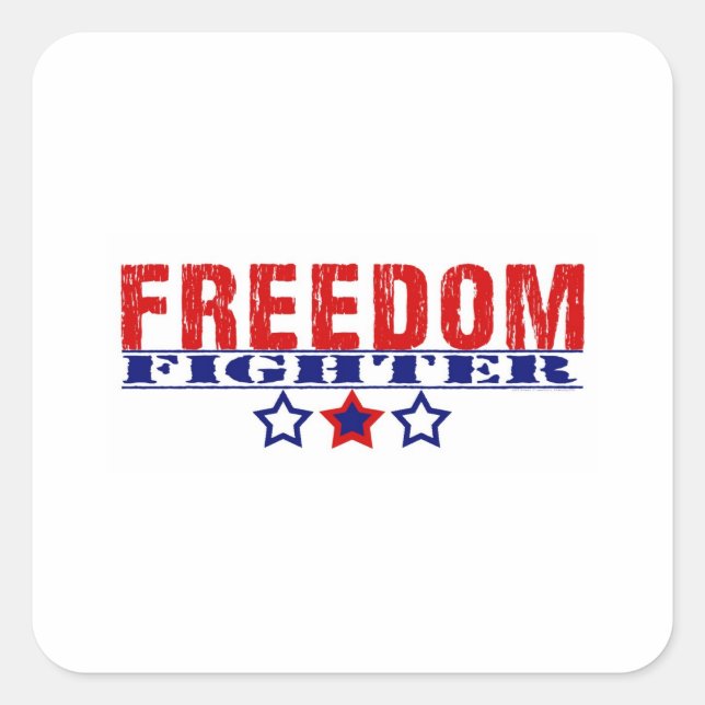 Freedom Fighter Square Sticker (Front)