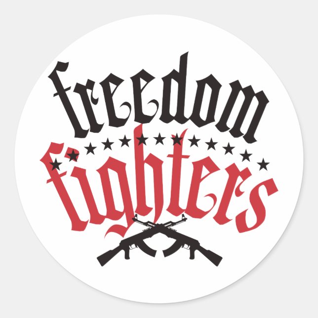Freedom Fighters AK47 Classic Round Sticker (Front)