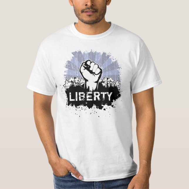 Freedom Fist Grunge T-Shirt (Front)