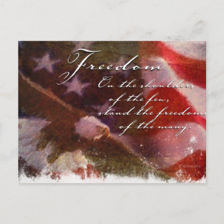 Freedom-Flag and Eagle Postcard