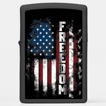 Freedom Flag Patriotic - Zippo Lighter by steelmoment at Zazzle