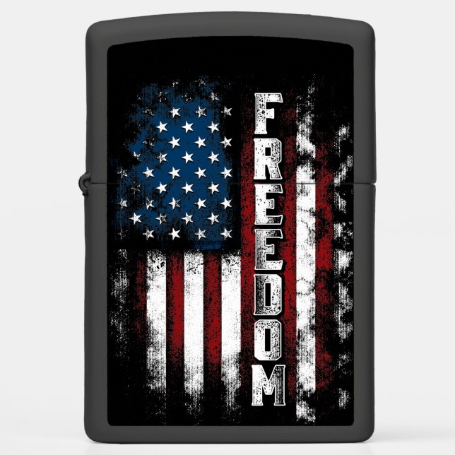 Freedom Flag Patriotic - Zippo Lighter (Front)