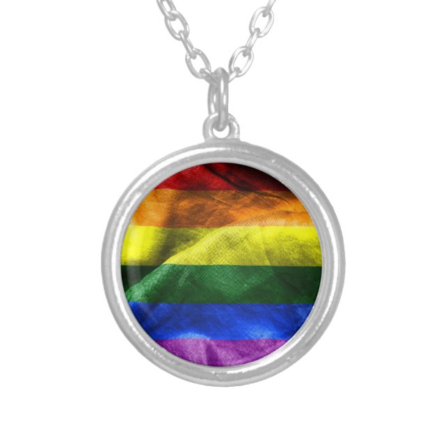 Freedom Flag Pendant Necklace (Front)