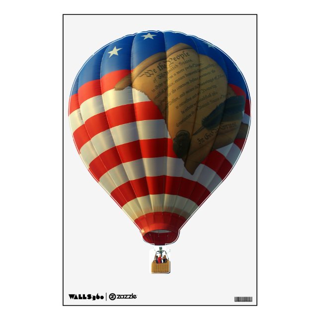 Freedom Flight Hot Air Balloon Wall Decal (Front)