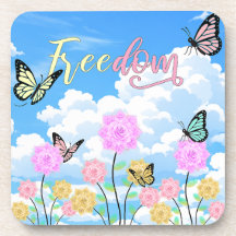 Freedom Floral Butterfly Design