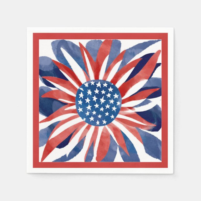 🌼 Freedom Flower Cocktail Napkins (Pack of 50) (Front)