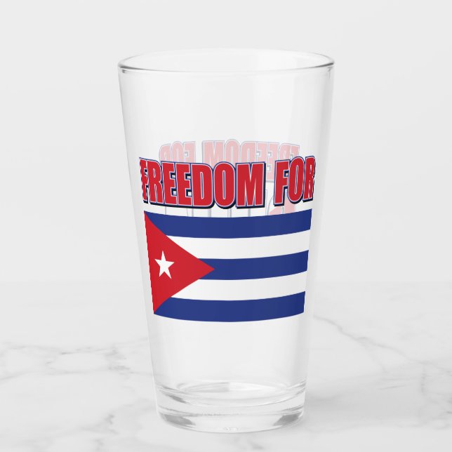 Freedom for Cuba Glass (Front)