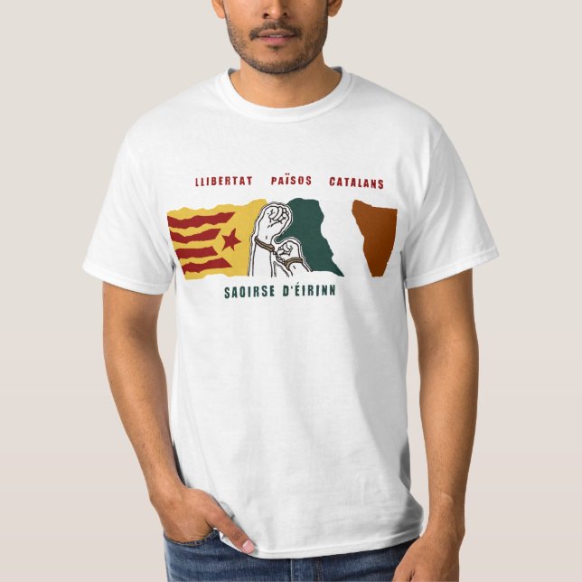Freedom for Irish and Catalan countries mural T-Shirt (Front)