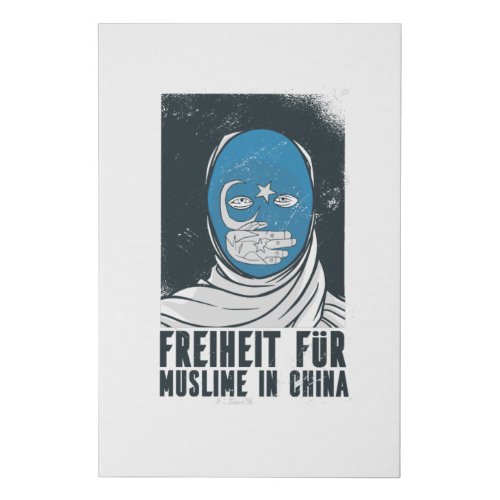 Freedom for muslims faux canvas print