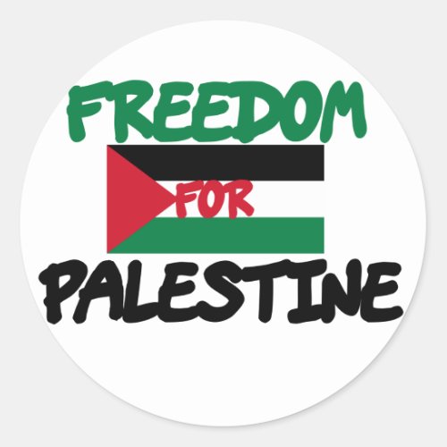 Freedom for Palestine Classic Round Sticker