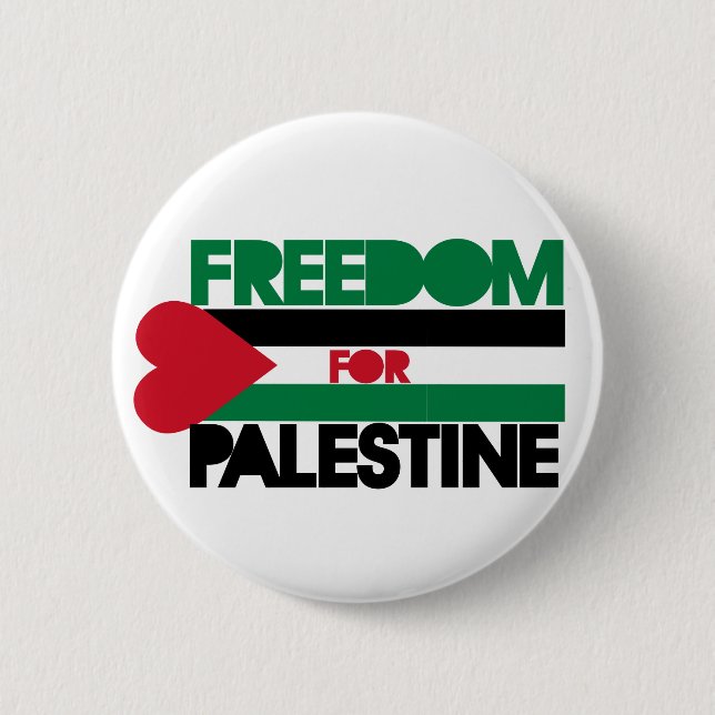 Freedom for Palestine Pinback Button (Front)