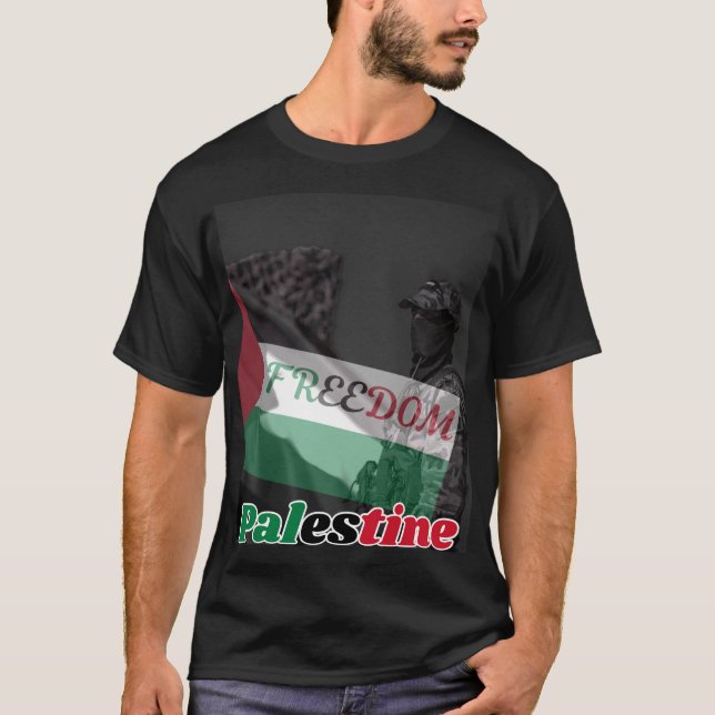 Freedom for Palestine – Solidarity Camouflage Resi T-Shirt (Front)