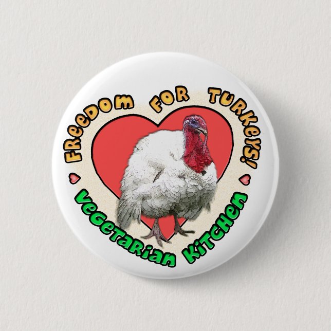 Freedom for Turkeys! Pinback Button (Front)