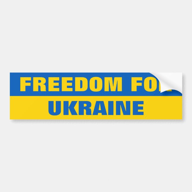 FREEDOM FOR UKRAINE BUMPER STICKER (Front)