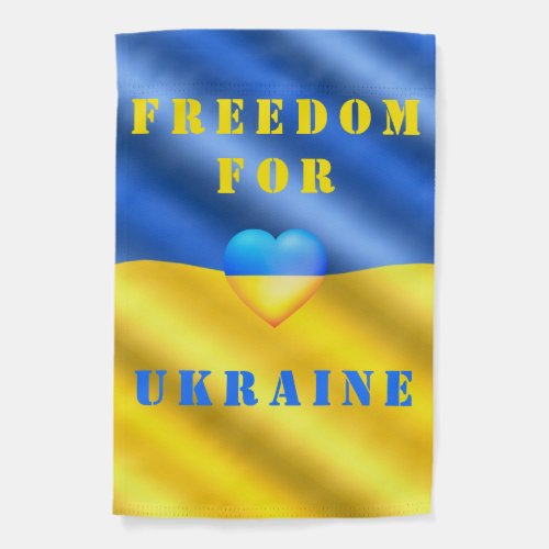 Freedom For Ukraine Garden Flag Ukrainian Flag