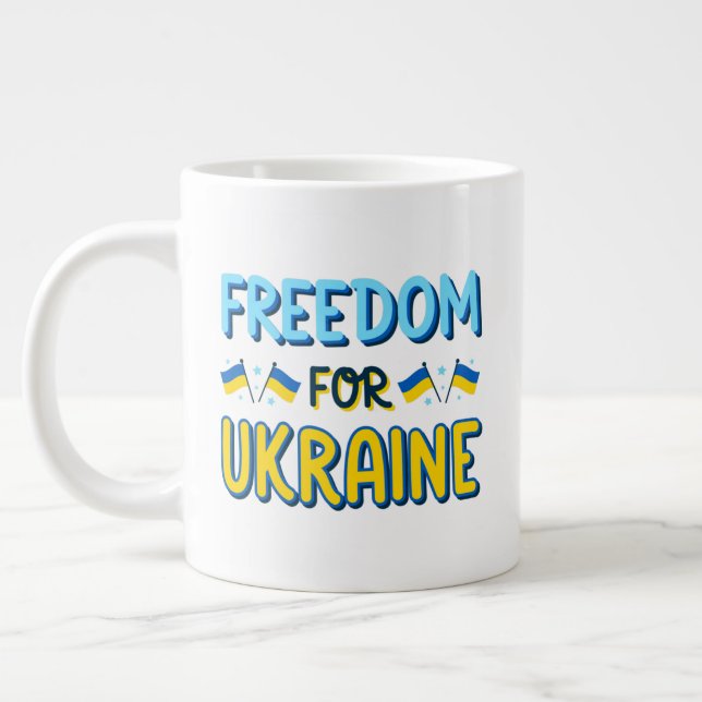 Freedom for Ukraine Specialty Jumbo Mug (Left)