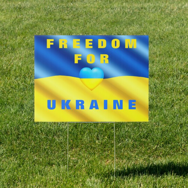 Freedom For Ukraine Support Outdoor Sign - Peace (Insitu)