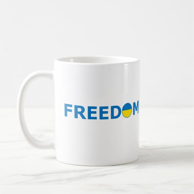 Freedom for Ukraine T-Shirt Coffee Mug (Left)