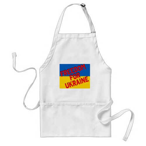 FREEDOM FOR UKRAINE with Flag Adult Apron