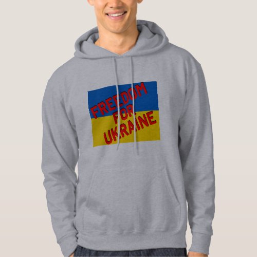 FREEDOM FOR UKRAINE with Flag Hoodie
