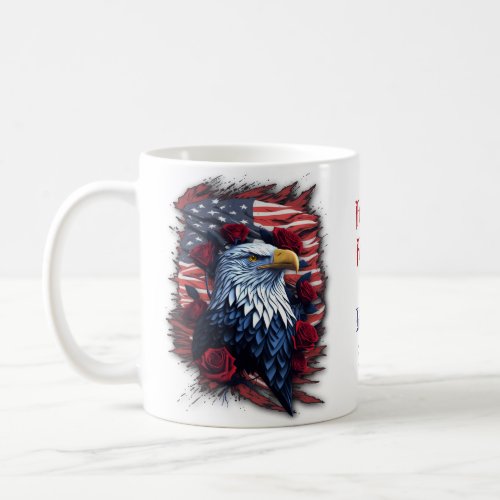 Freedom Forever Liberty For All Patriotic Eagle Coffee Mug