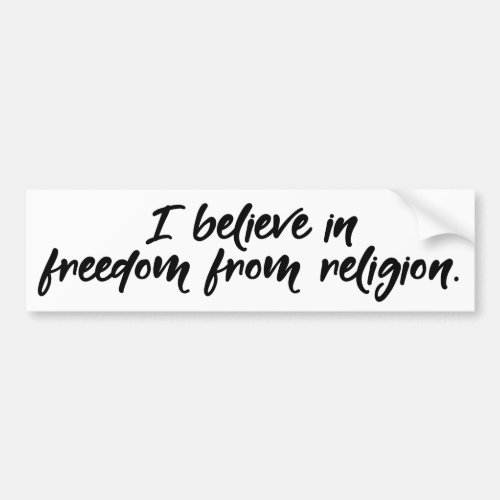 Freedom from Religion Atheist Bumper Sticker
