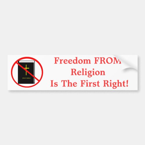 FREEDOM FROM RELIGION BUMPER STICKER