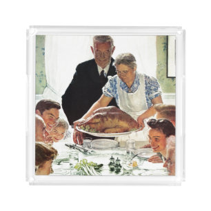 Freedom From Want Acrylic Tray