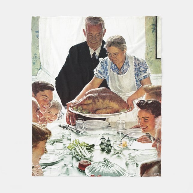 Freedom From Want Fleece Blanket (Front)