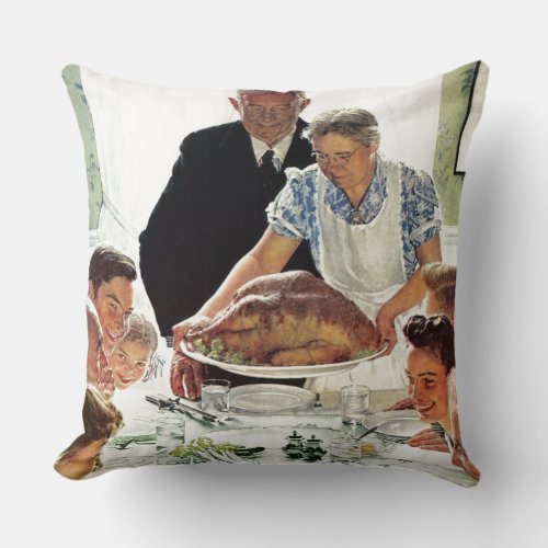Freedom From Want Throw Pillow