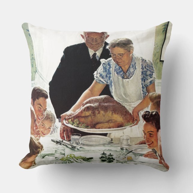 Freedom From Want Throw Pillow (Front)