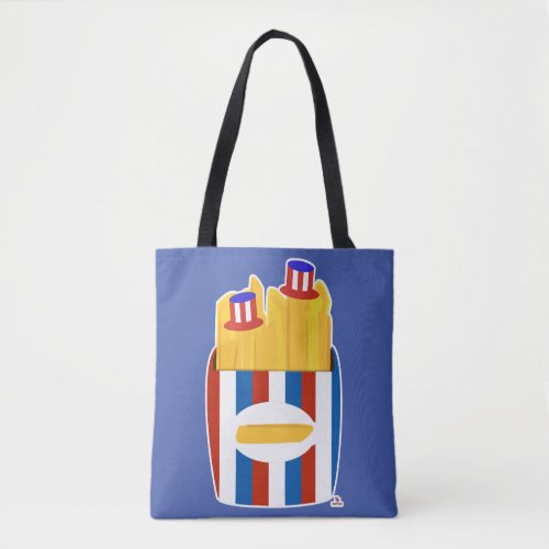 Freedom Fry Funny Epic American Side Cartoon Tote Bag