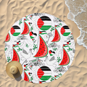 Freedom Global Sumud Flotilla Boats to Gaza Beach Towel