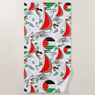 Freedom Global Sumud Flotilla Boats to Gaza Beach Towel