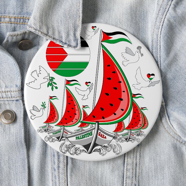 Freedom Global Sumud Flotilla Boats to Gaza Button (In Situ)