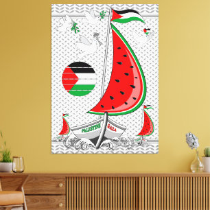 Freedom Global Sumud Flotilla Boats to Gaza Canvas Print