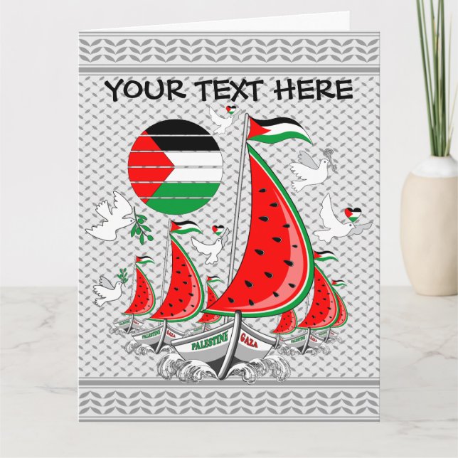Freedom Global Sumud Flotilla Boats to Gaza Card (Front)