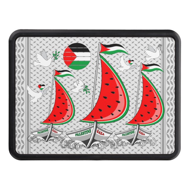 Freedom Global Sumud Flotilla Boats to Gaza Hitch Cover (Front)