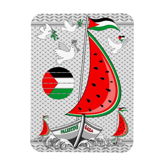Freedom Global Sumud Flotilla Boats to Gaza Magnet (Vertical)