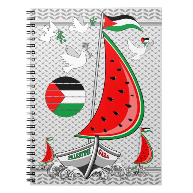 Freedom Global Sumud Flotilla Boats to Gaza Notebook (Front)