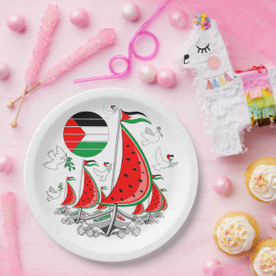 Freedom Global Sumud Flotilla Boats to Gaza Paper Plates