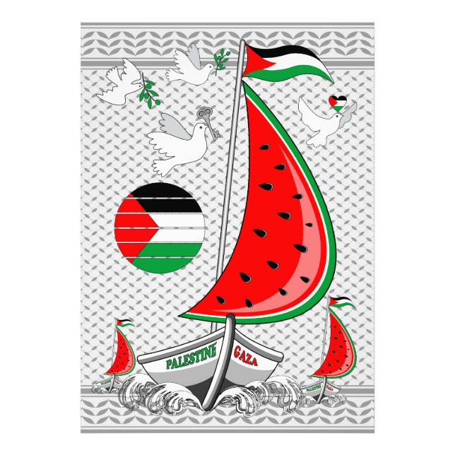 Freedom Global Sumud Flotilla Boats to Gaza Photo Print (Front)