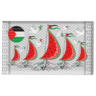 Freedom Global Sumud Flotilla Boats to Gaza Place Card Holder