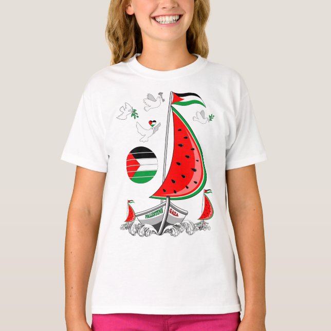 Freedom Global Sumud Flotilla Boats to Gaza T-Shirt (Front)