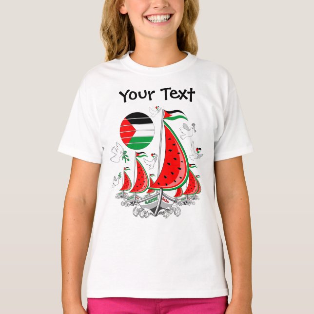 Freedom Global Sumud Flotilla Boats to Gaza T-Shirt (Front)