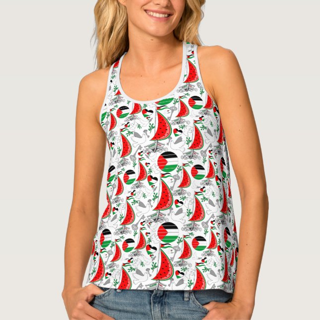 Freedom Global Sumud Flotilla Boats to Gaza Tank Top (Front)