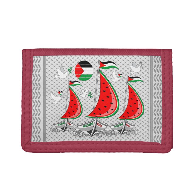Freedom Global Sumud Flotilla Boats to Gaza Trifold Wallet (Front)