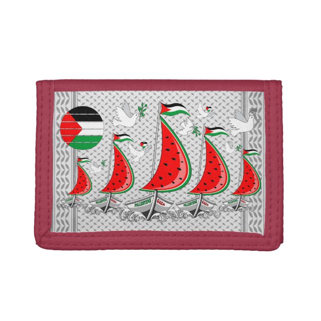 Freedom Global Sumud Flotilla Boats to Gaza Trifold Wallet (Front)