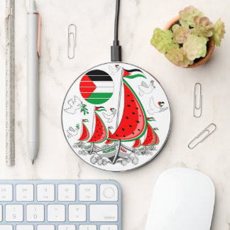 Freedom Global Sumud Flotilla Boats to Gaza Wireless Charger