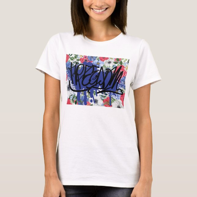 Freedom Graffiti - USA Womens  T-Shirt (Front)